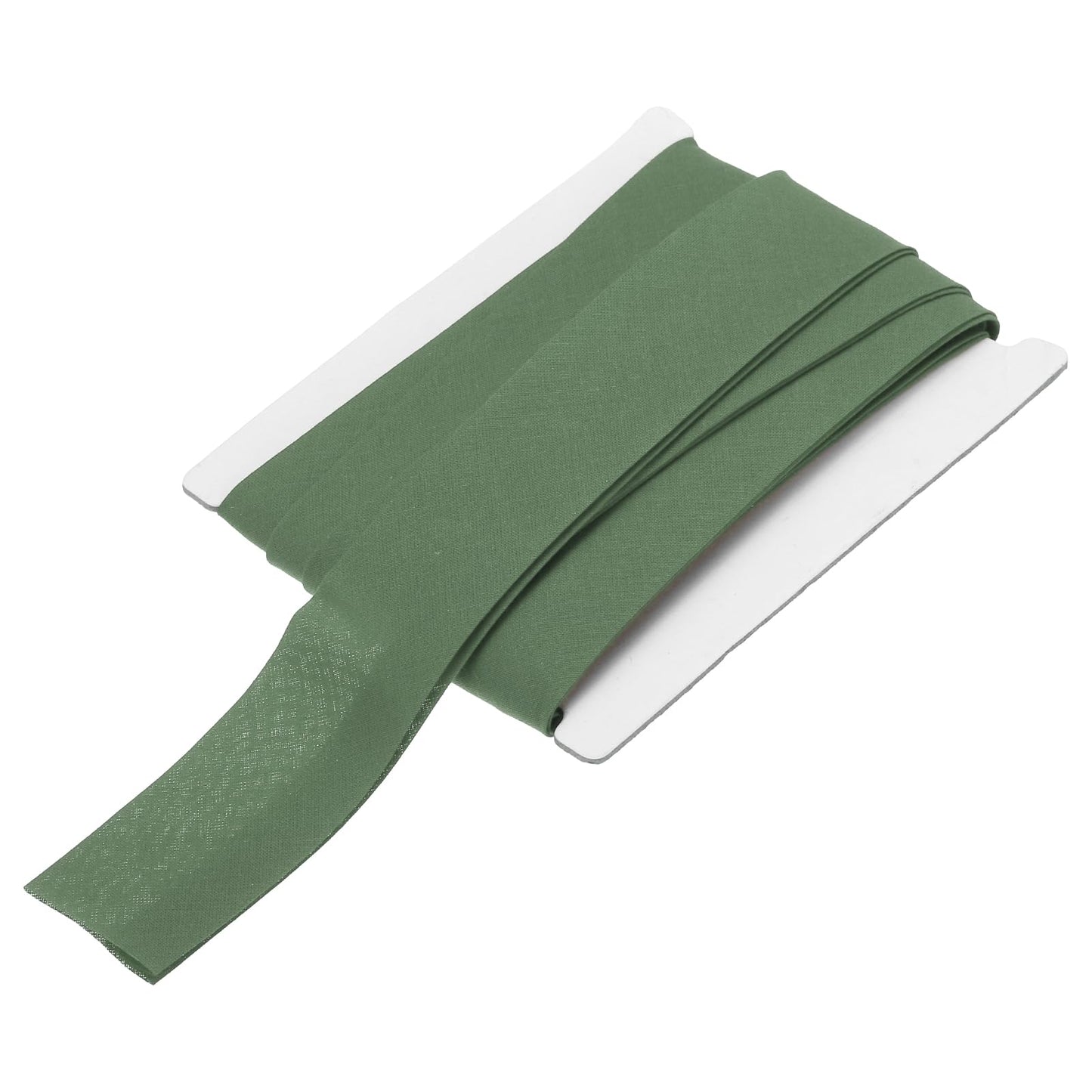 MECCANIXITY 1 Inch Double Fold Bias Tape Continuous Bulk Cotton Bias Tape for Sewing Seaming Quilting Hemming Binding Crafts (Army Green 6 Yards)