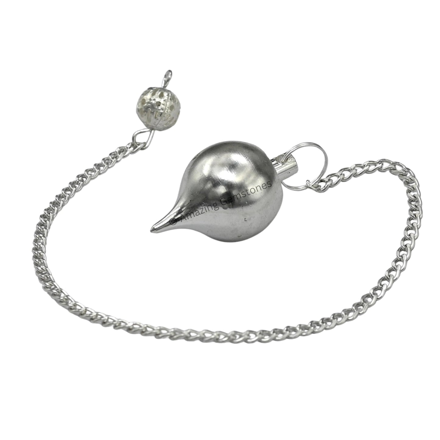 Amazing Gemstone Healing Metal Pendulums for Divination, Silver Ball Point Steel Copper Pendulum High Energy Pendulo de Bronce Pendulos de Mesa MP59