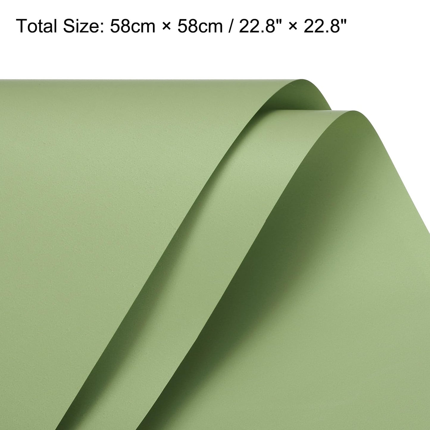 MECCANIXITY Flower Wrapping Paper Waterproof Floral Wrap Pine Green Gift Packaging 22.8 x 22.8 Inch Used for DIY Crafts Bouquet Packaging 20 Pcs
