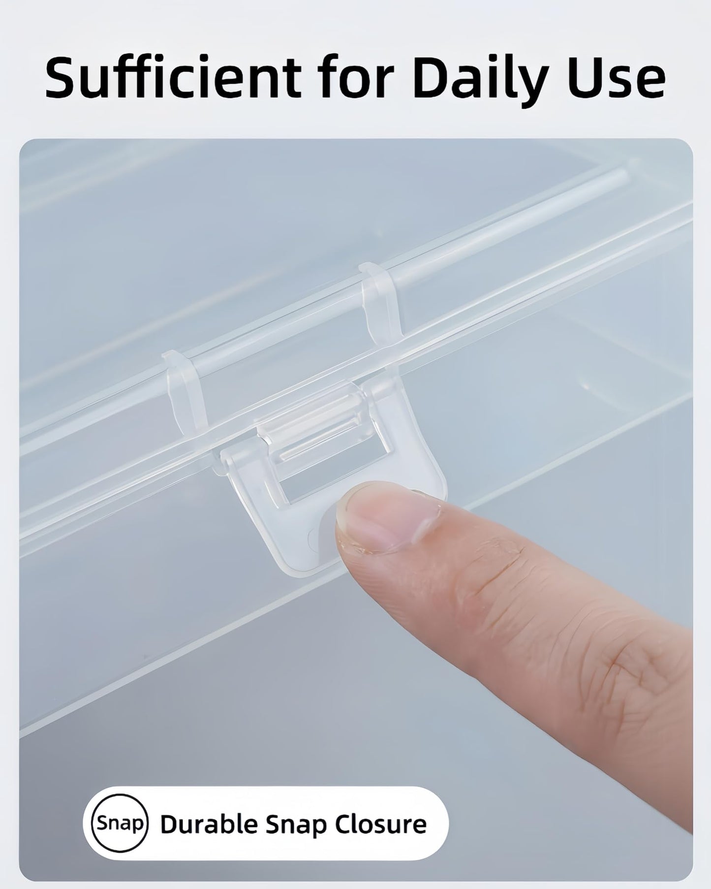 CHSZCHOMER 9 Pack Clear Plastic Storage Boxes with Snap-Lock Lids, Assorted Sizes Mini Organizer Containers with Bonus Marking Labels for DIY Crafts, Beads,Charms,Stickers, SMT Components,Hardware