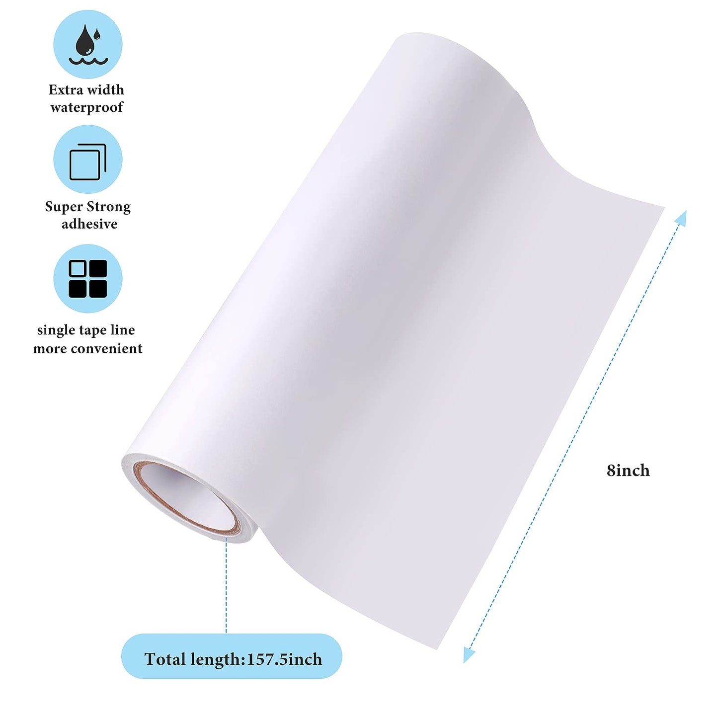 Adhesive Sheet Double Sided Iron-on Patch 8 Inch x 13 ft Adhesive Fabric Patch for Badge Peel and Stick Pants, Backpack, Clothes, Curtains(1 Roll)