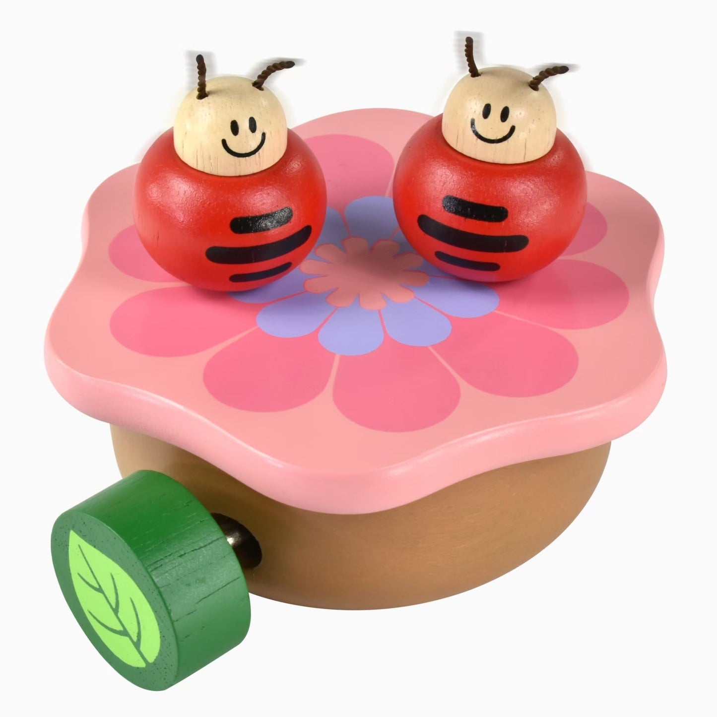 I'm Wooden Music Box Mechanism - Rock n Roll Dancing Bug on Flower Playing Minuet No.3 for Kids (Ladybug)
