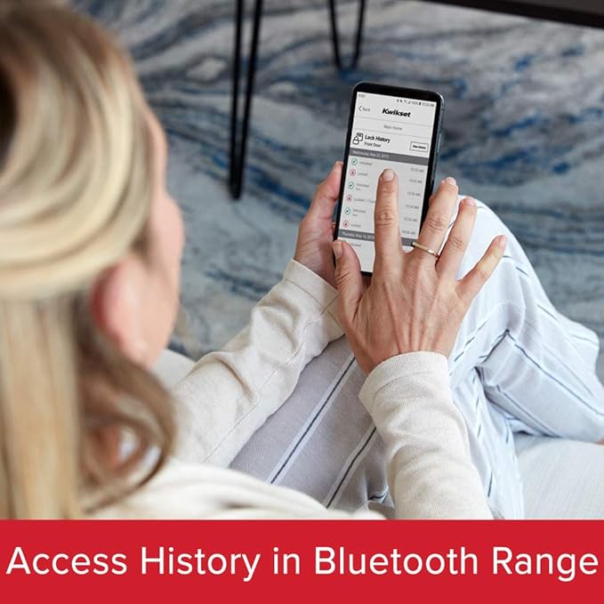 Kwikset 99420-001 Aura Bluetooth Programmable Keypad Door Lock Deadbolt Featuring SmartKey Security, Satin Nickel