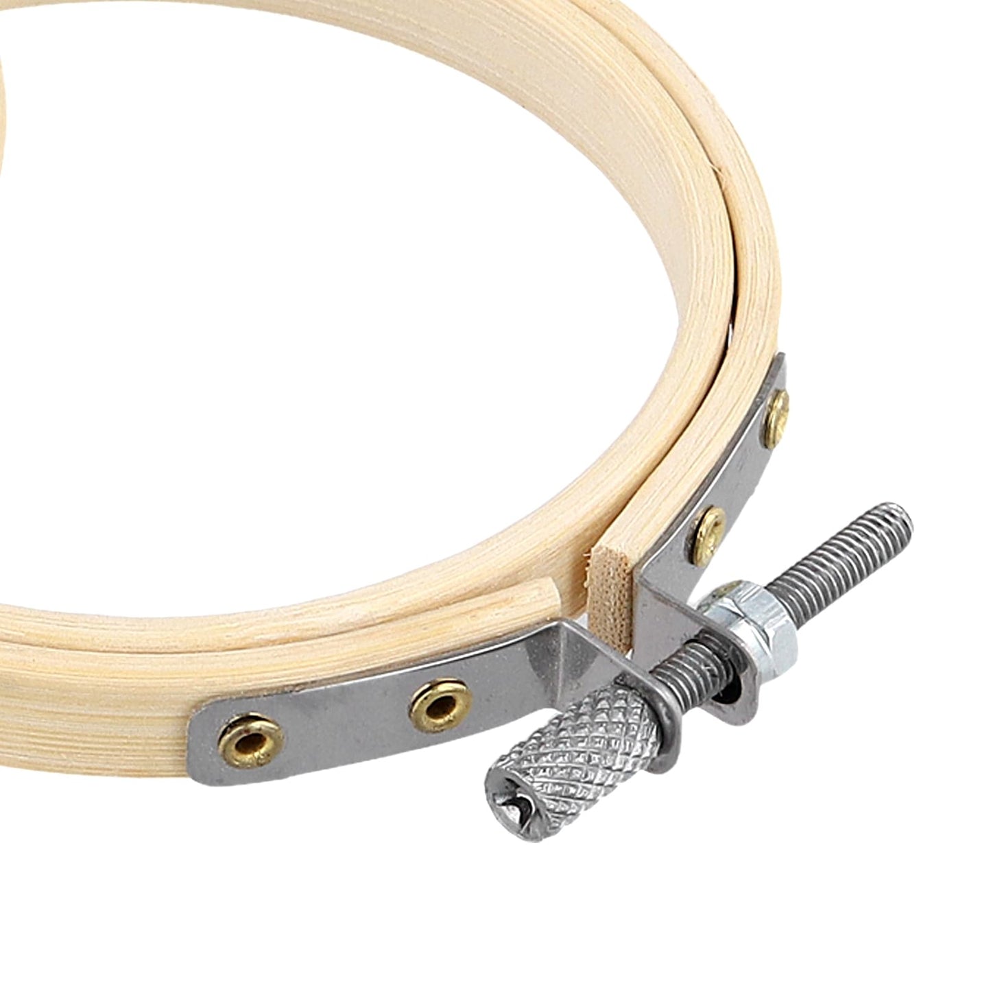 SENJEOK 40pcs 3 Inch Bamboo Embroidery Hoops, 8cm Cross Stitch Circles, Adjustable Wood Embroidery Hoop for Sewing Craft, Home Decoration