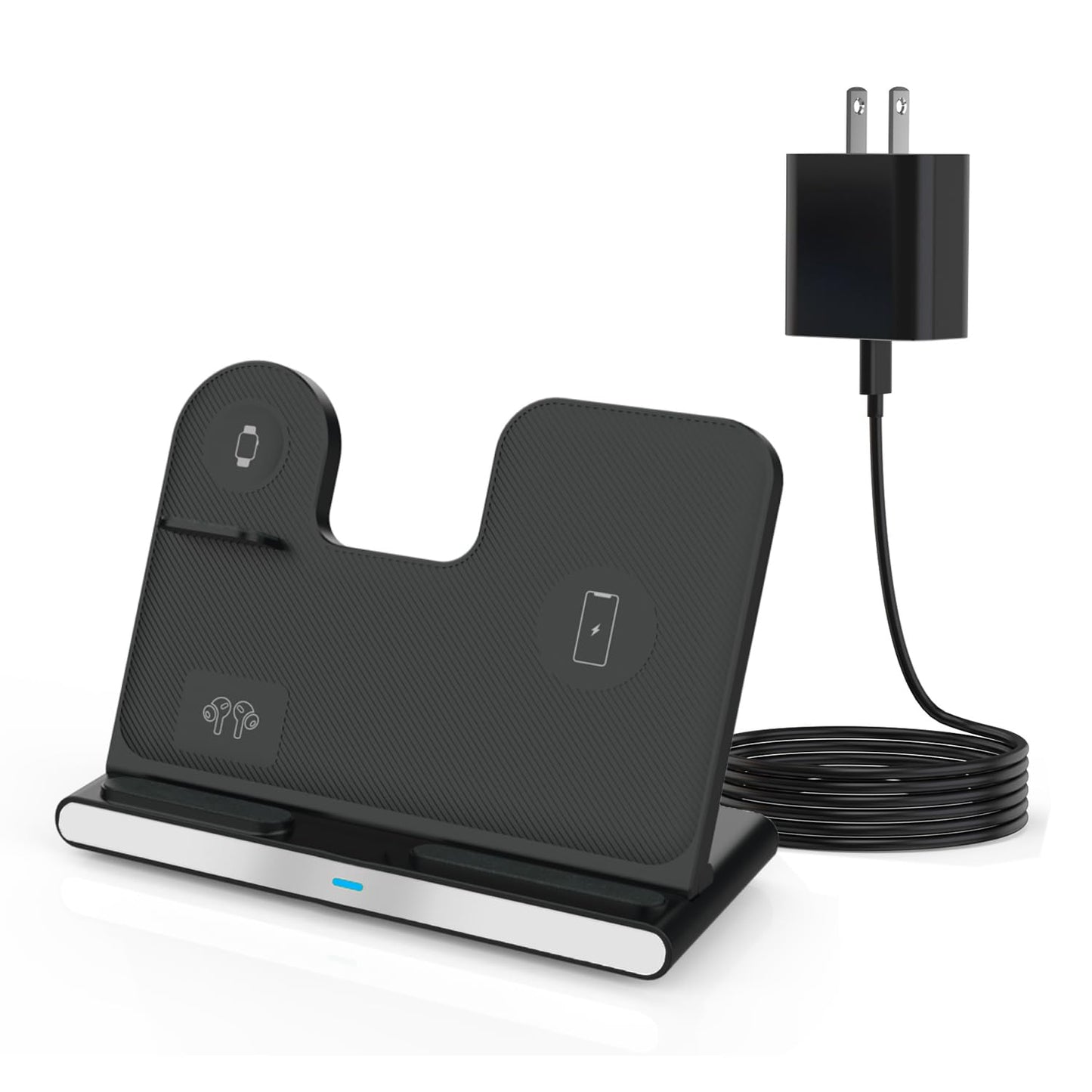 3 in 1 Wireless Charger Fast Charging Stand for Samsung, 15W Foldable Phone Charger Stand Android Charging Station for Samsung Galaxy S25/S24/S23 Ultra,Z Flip 6/Flip 7,Z Fold 6/Fold 7,iPhone 17/16/15