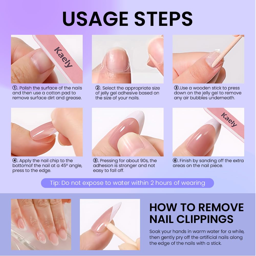 evpct Pale Nude Glazed Press on Nails Short Oval, Short Oval Chrome Metallic Aurora Stick on Nail for Women, Reusable Full Cover Soft Press on Fake Nail Perfectly Fit with Glazed Design Salon Quality