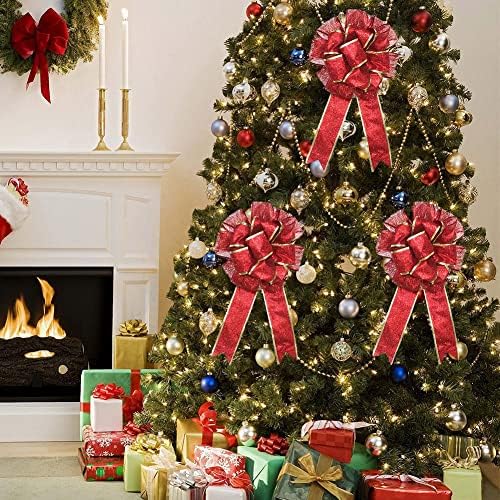 Ochine Christmas Tree Topper Hat Holiday Decoration Classic Black and White Checkered Derby Top Hat with Large Bow Decor Collapsible Xmas Hat Party Supplies Ornaments Home Decorations
