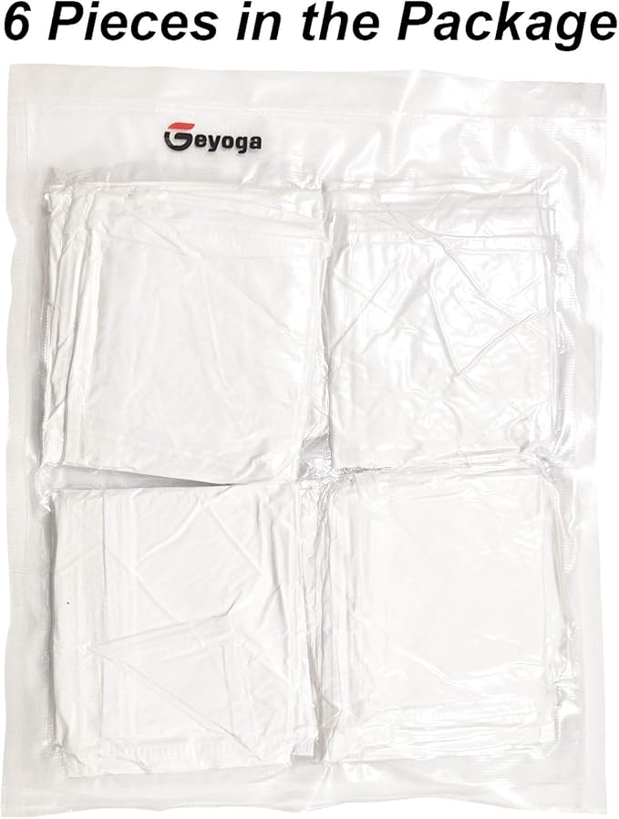 Geyoga 6 Pieces Winter Face Mask for Men UV Protection Mask Sunscreen Breathable Windproof Neck Gaiters Scarf Fishing Cycling Running (White)
