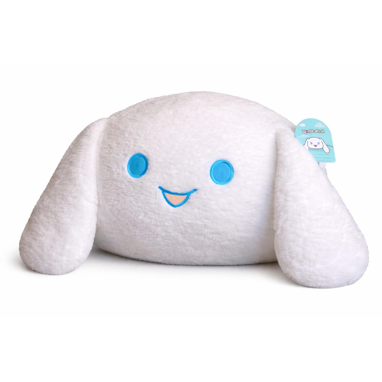 WORLD OF PLUSH 29 Inch Giant White Rabbit Plush – 3.6 lb Oversized Squishy Stuffed Animal Pillow, One of The Largest Bunny Plush Toys for Bed & Dorm, Cute Kawaii Room Decor Gift