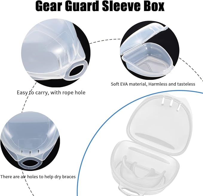 Mouth Guard for Grinding Teeth, Dental Guard, 2 Sizes 4 Pieces, Stops Bruxism Night Guard, Clenching Mouthguard