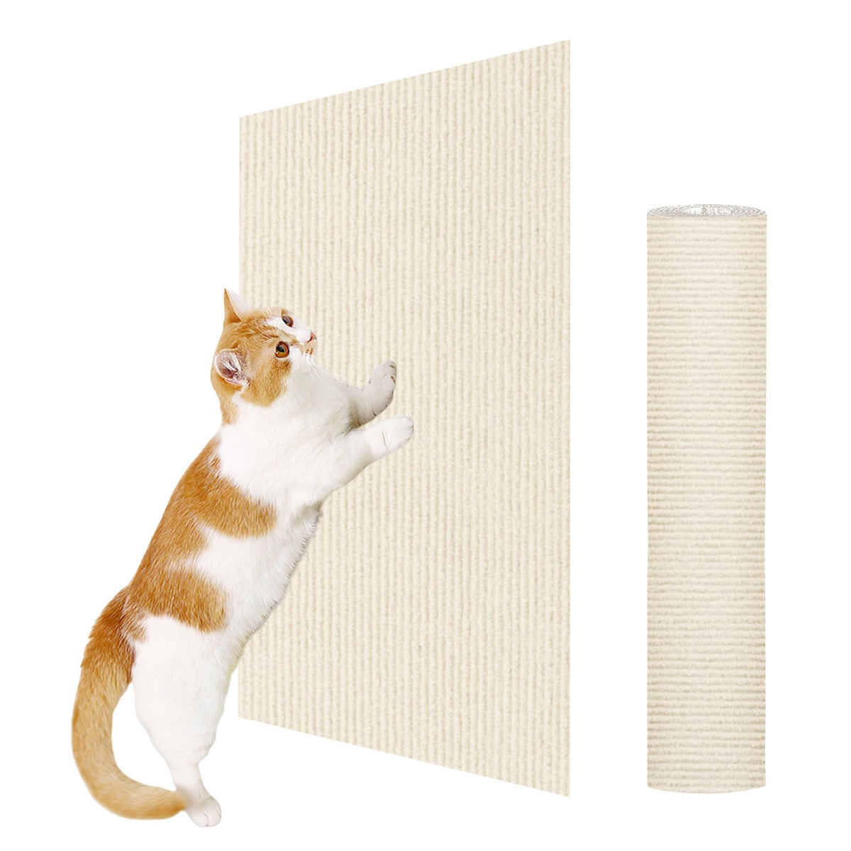 ENONCI 23.6x15.8 Cat Scratcher Mat, Self-Adhesive Cat Scratch Furniture Protector