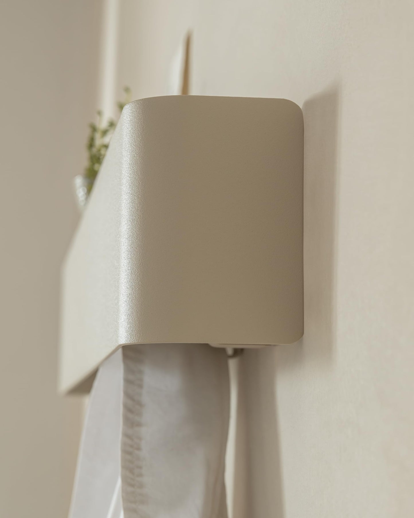 Kazai. Coat Rack Wall Mount with Shelf 'Tone' | Modern Design Coat Hanger with Hidden Hooks and Storage | Hat Rack with Shelf in Metal | Wall-Mounted Purse Organizer | Taupe