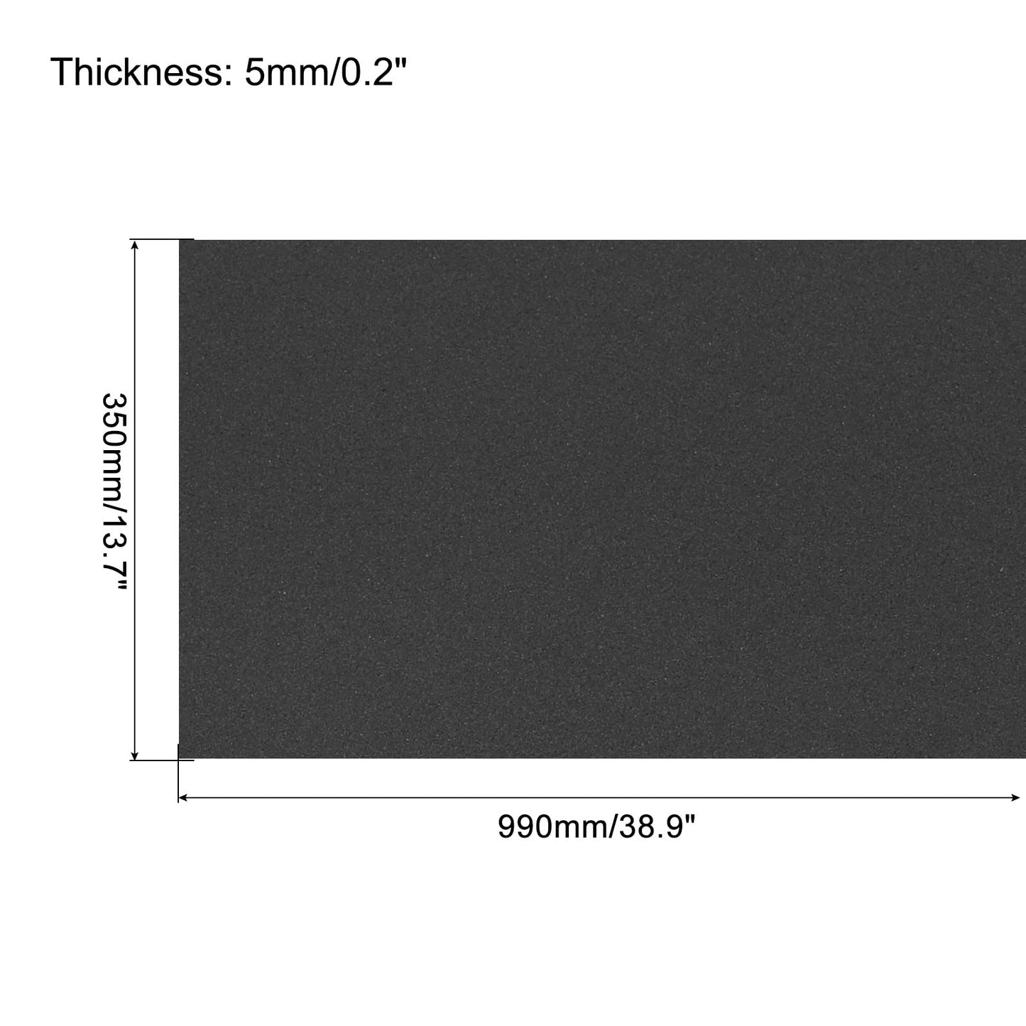 uxcell EVA Foam Sheets Black 38.9 Inch x 13.7 Inch 5mm Thickness for Crafts DIY