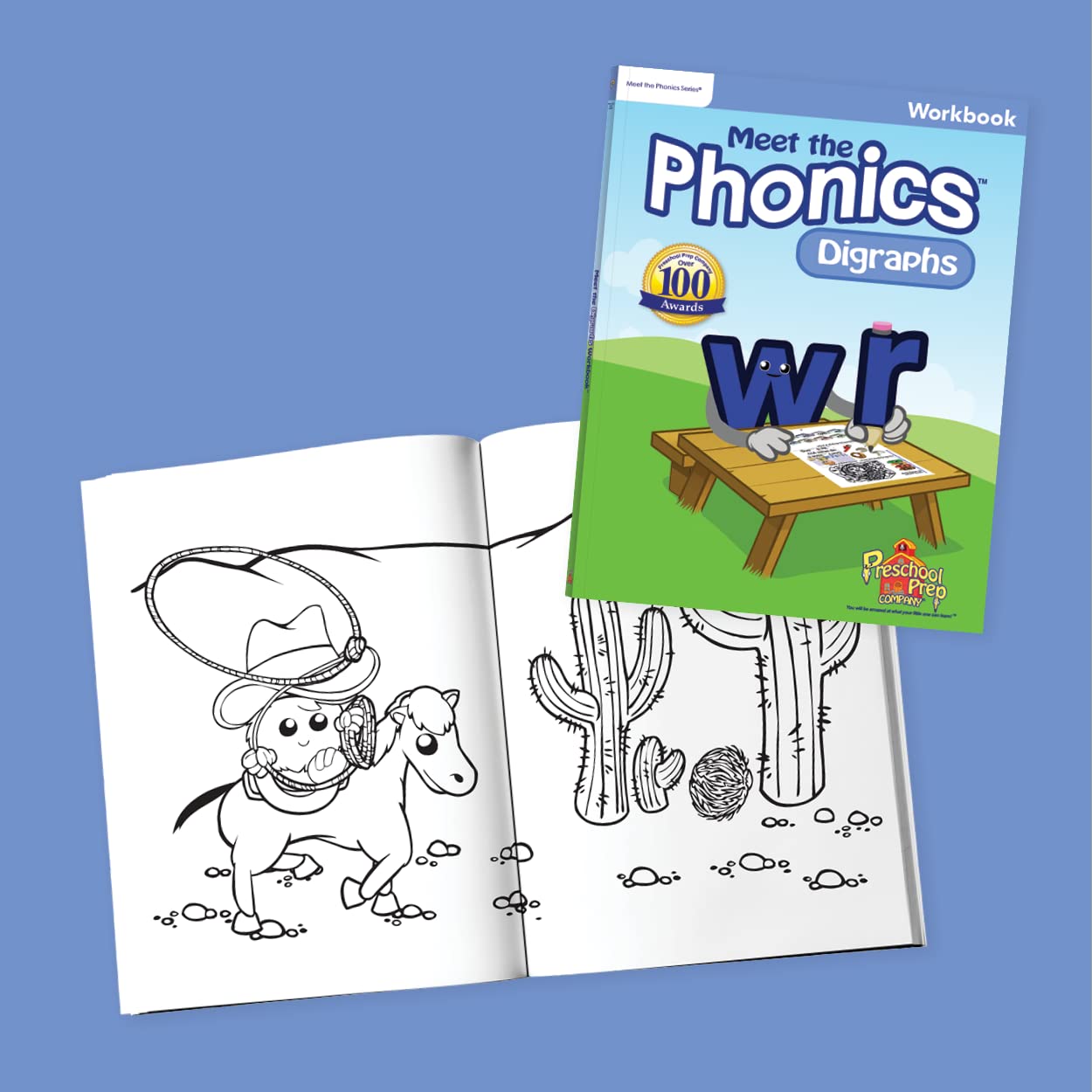 Preschool Prep Company Basics/Reading WORKBOOK Bundle with 5 Workbooks – Preschool Prep Basic Skills, Meet the Sight Words, Meet the Phonics Letter Sounds, Digraphs, & Blends!