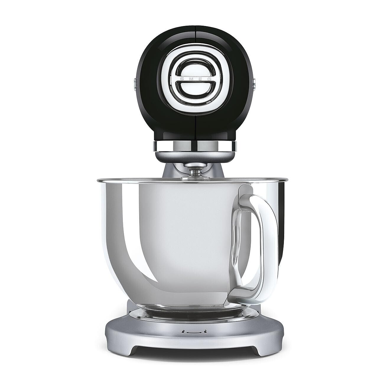 SMEG SMF04 5-Qt Classico Stand Mixer with Smooth Start & SteadyMix, 600W Motor, 10 Speeds, Stainless Steel Bowl & Pour Shield – Retro 50’s Style Planetary Mixer for Dough, Baking & Desserts-Black