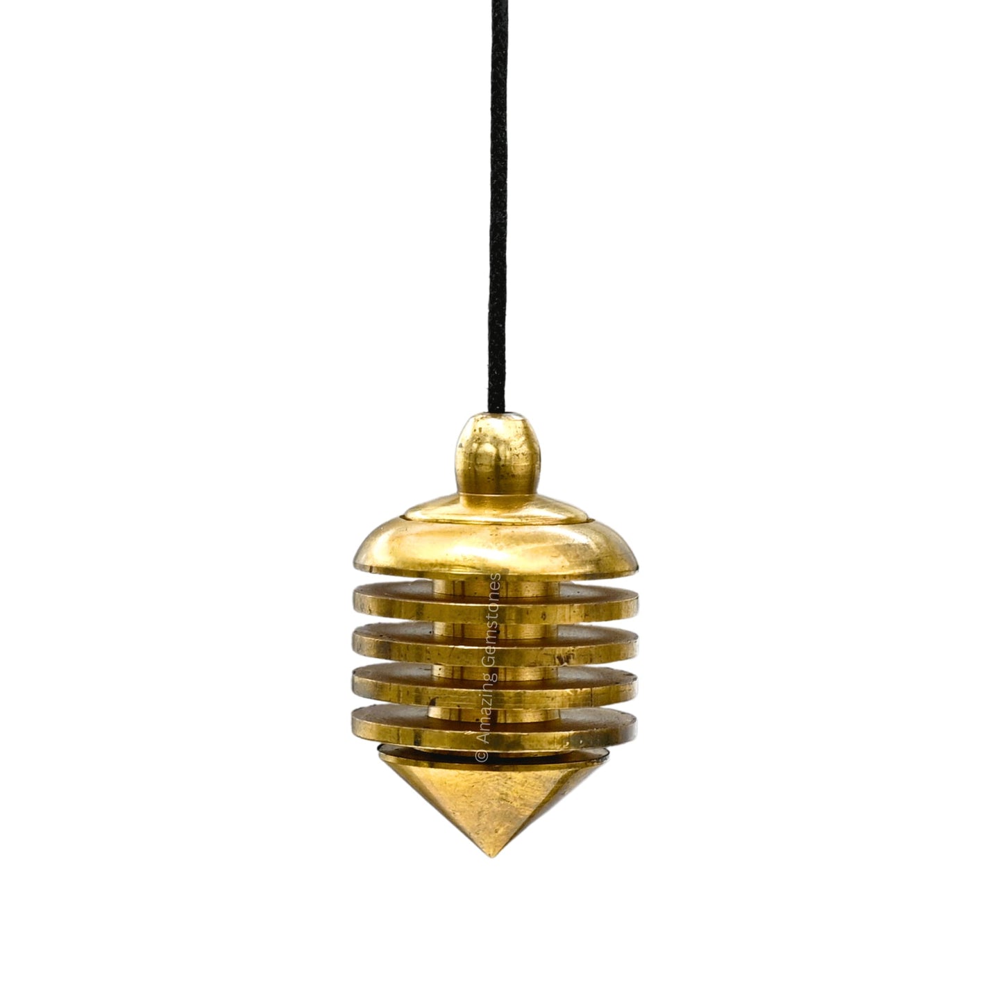 Healing Metal Pendulums for Divination, Gold Vertical Hard Coil Steel Copper Pendulum High Energy Pendulo de Bronce Pendulos de Mesa MP77