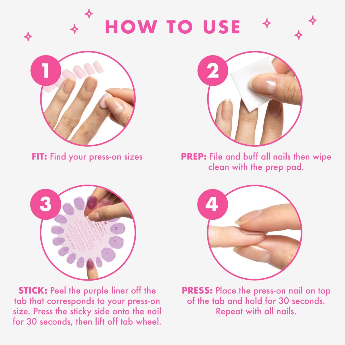 Super Stick Mani Adhesive Tabs Set | No Glue Needed | Use with Olive & June Press-On Nails | Non-Toxic Tabs | Easy On-Off, Non-Damaging | Realest Look | 7-Day Wear