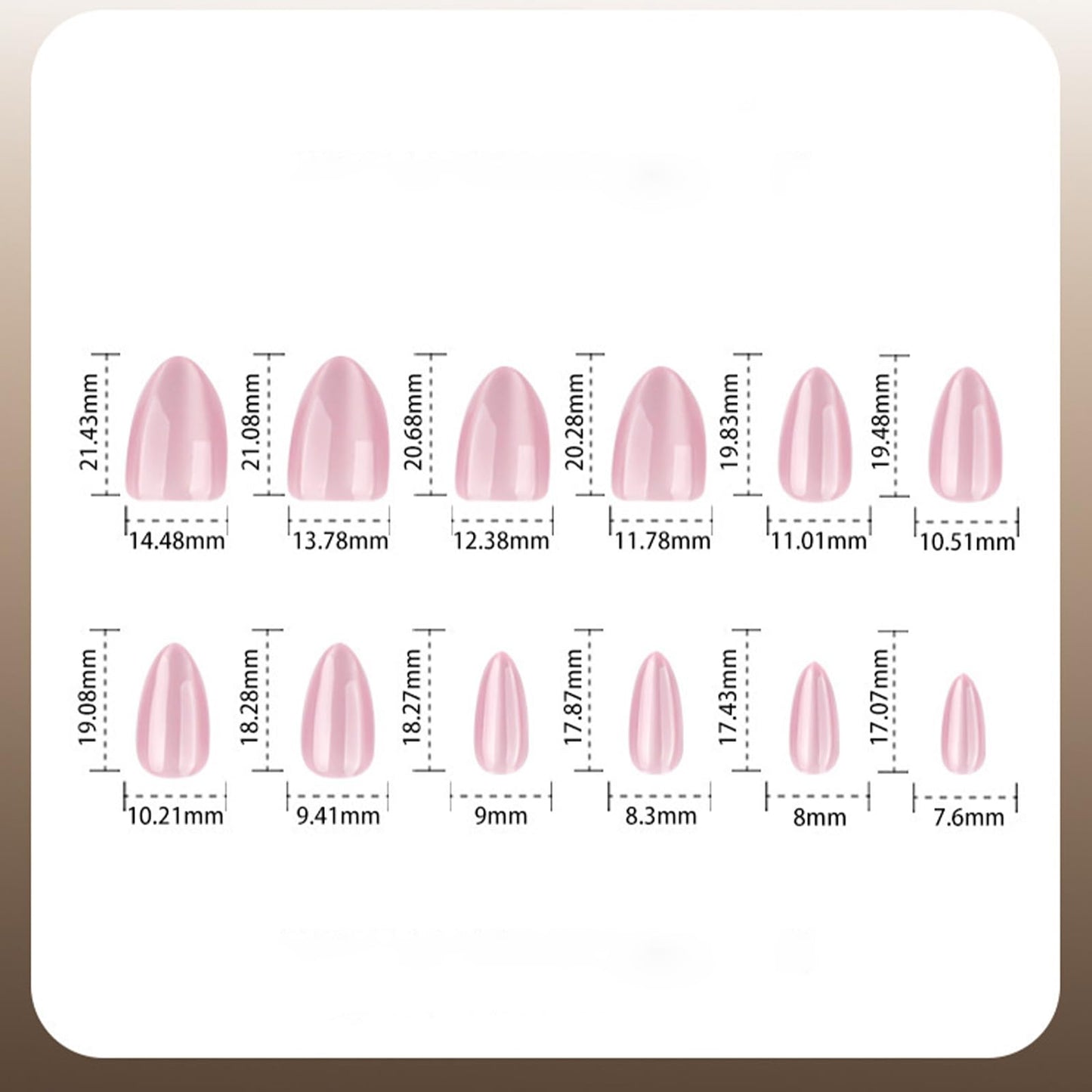 Pink Press on Nails Almond Fake Nails with Designs Glitter Stick on Nail Medium Acrylic False Nail Cute Summer Artificial Nail Press ons Glossy Full Cover Glue on Nails for Women 24Pcs