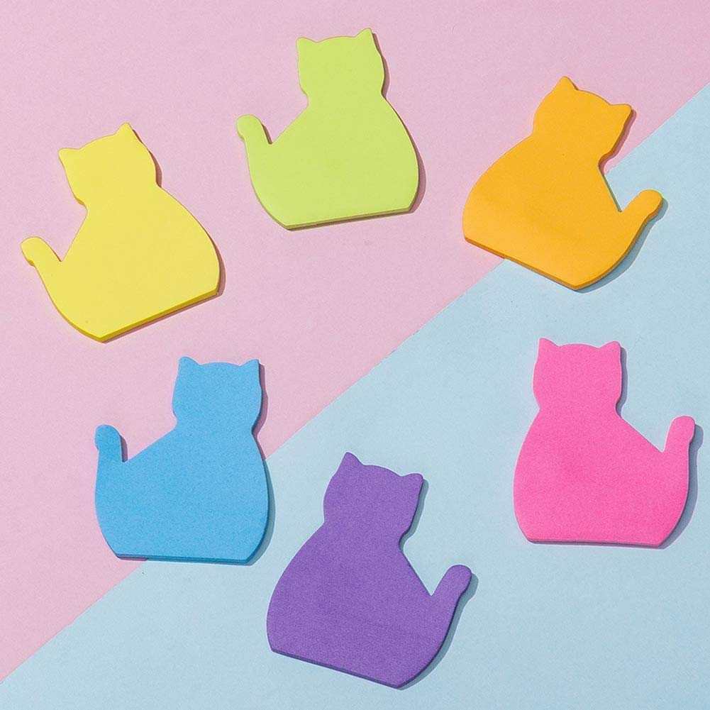 180 Sheets Cat Sticky Notes Set, Cat Lover Gifts for Women, Cute Office Supplies - Desk Accessories for Work, School, Office
