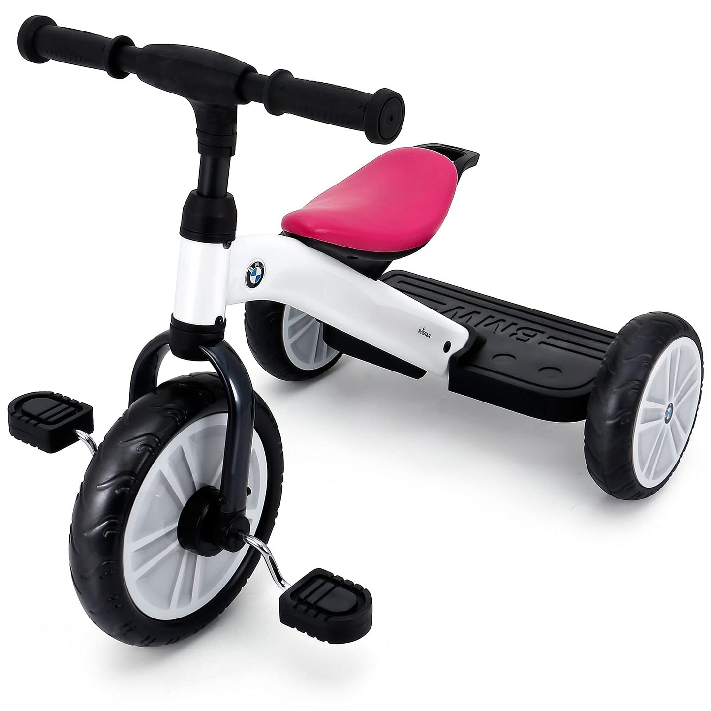 BMW Toddler Tricycle for Boys & Girls Aged 2-5, Valuable Gift for 2 3 4 5 Years Old, Pearl White