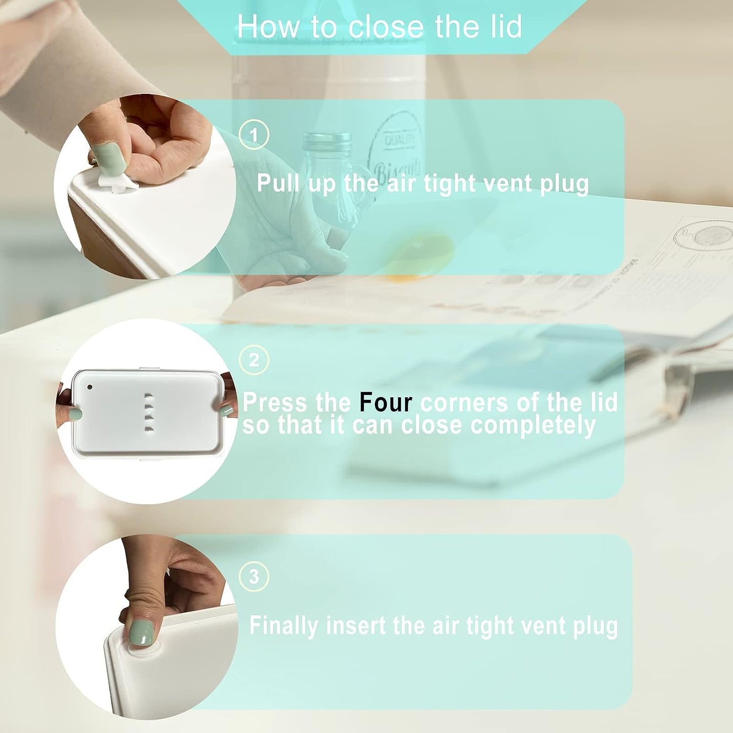 Binoster Original Bento Box Lunch Box Japanese Style 2 Layer Food Containers with Utensils Spoon and Fork Bundle Divider Salad Box for Men Women(White)