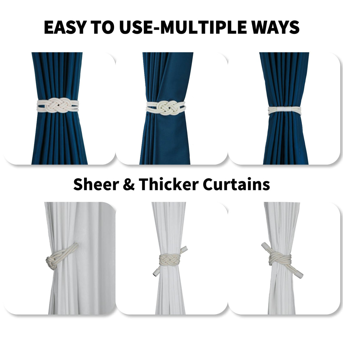 2 Pack Magnetic Curtain Tiebacks (2 Count)