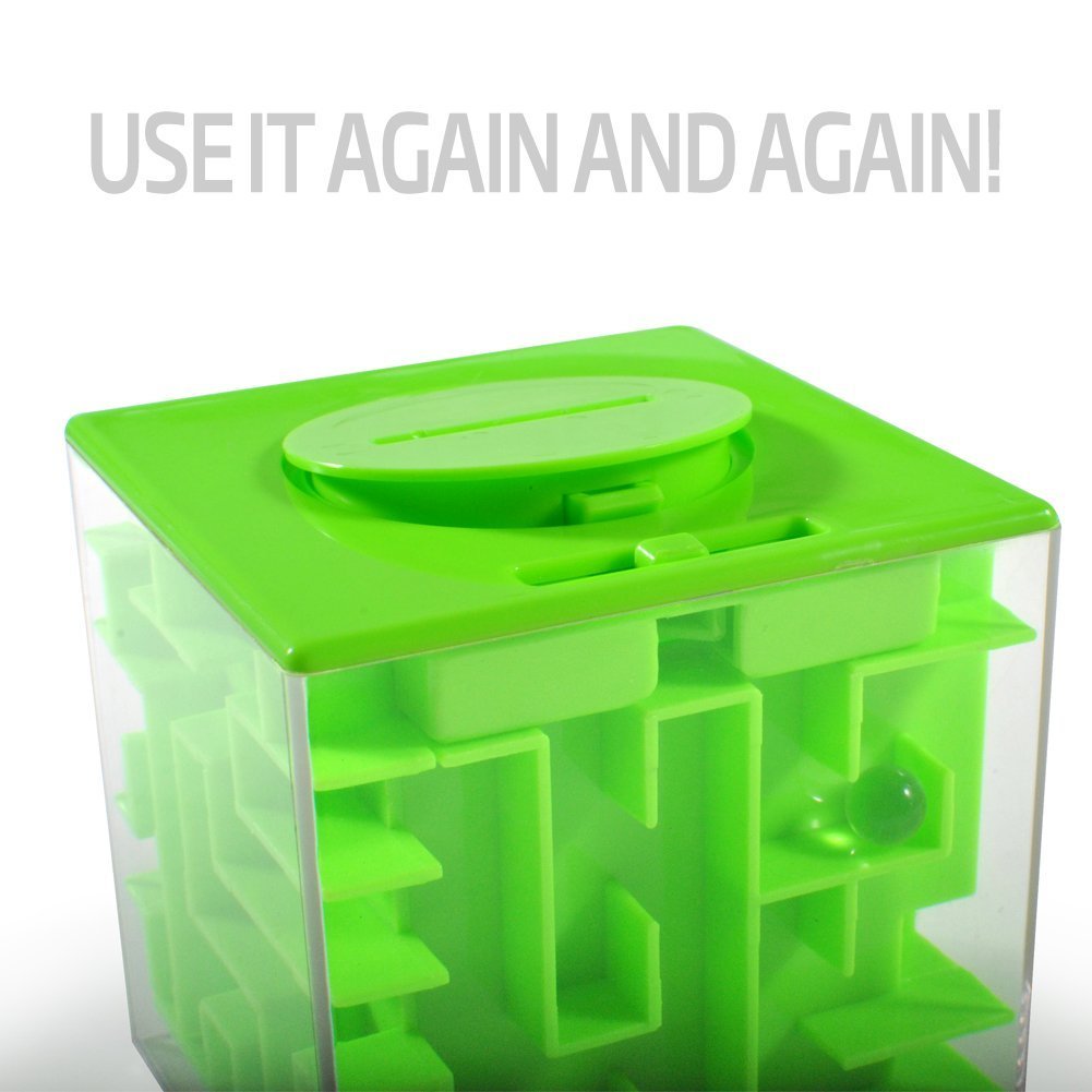4-Pack Trekbest Money Maze Puzzle Boxes - Fun and Educational Brain Teasers for Kids and Adults for Holidays, Birthdays
