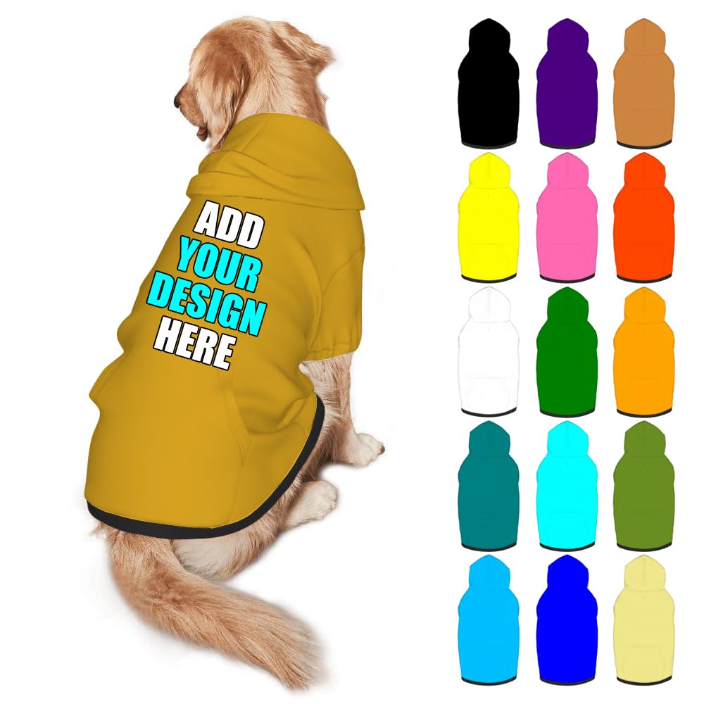 Mynvzrk Customized Dog Hoodie with Name Logo Personalized Text Soft & Warm for Puppy Sweatshirt Hooded for Small Medium Large Dogs Girl/Boy Cats/Kitten, MediumPurple, M