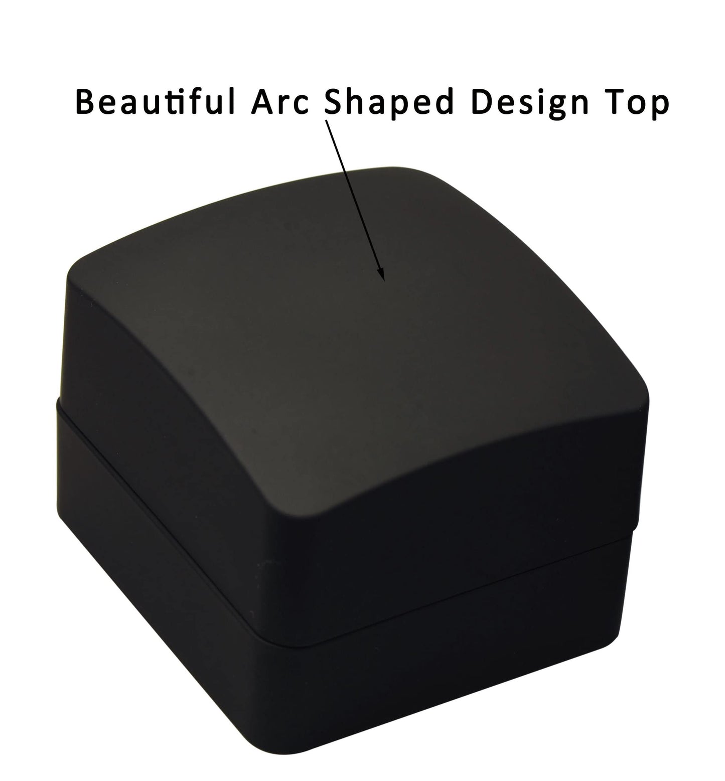 LAODA LED Earring Jewelry Gift Box for Wedding, Proposal, Birthday...Luxury LED Diamond Stud Earring Jewelry Gift Box with Light for Women for Men (Black Earring Box)