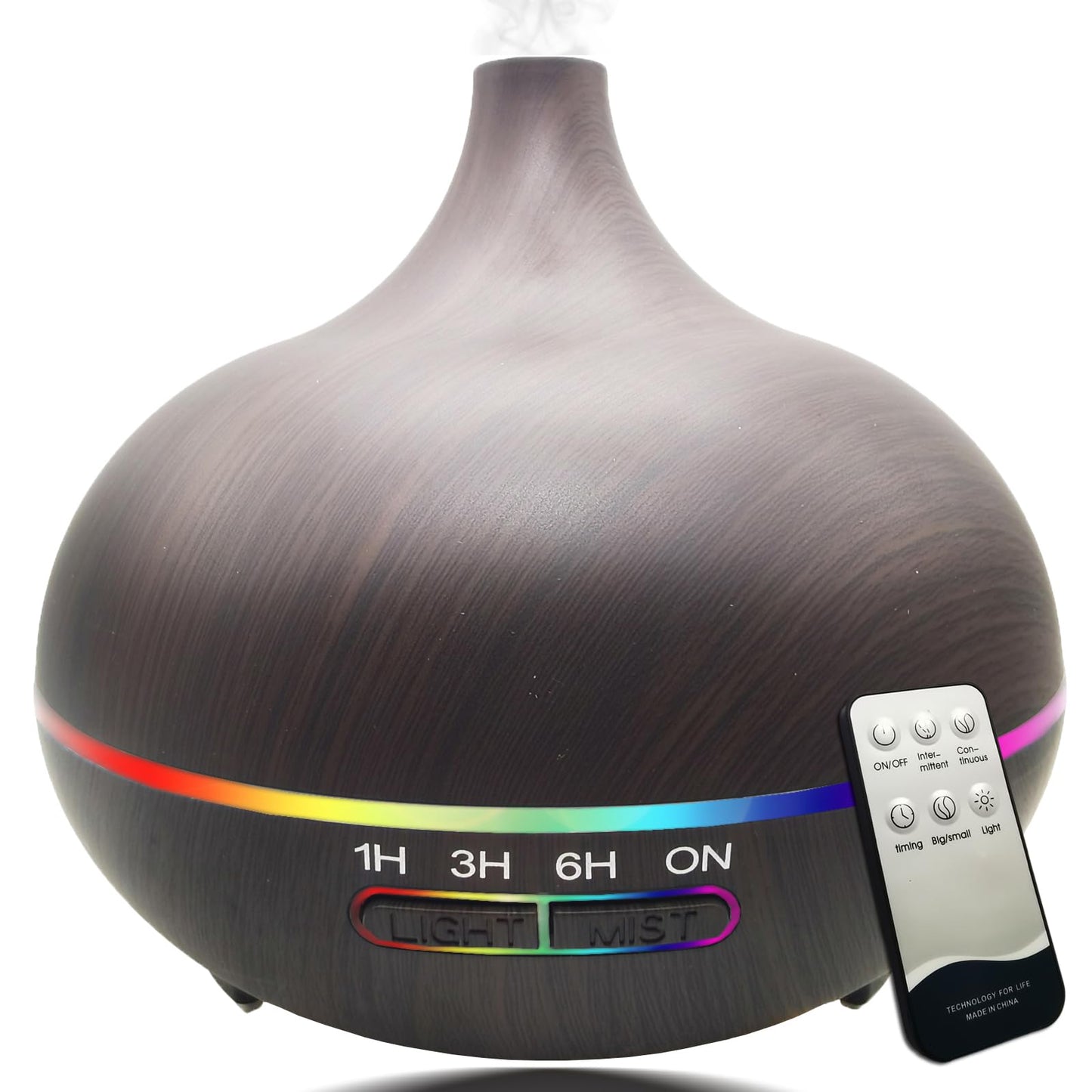 Diffusers for Essential Oils Large Room 550ml Aroma Diffuser for Home, Ultra Quiet Aromatherapy Essential Oil Diffuser, Ultrasonic Cool Mist Humidifier with 7 Light Colors, Timer Setting