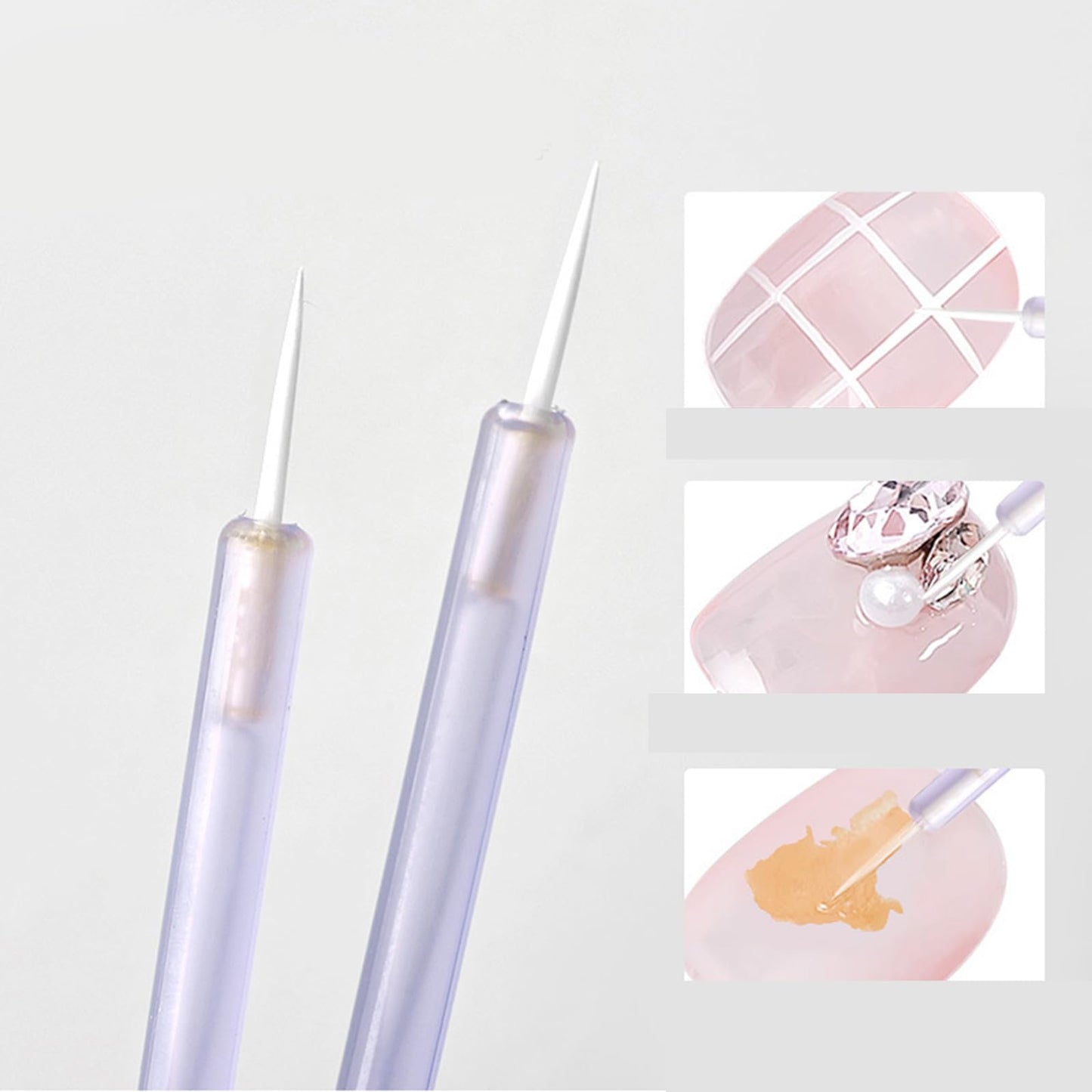 50pcs Disposables Nails Art Brush Super Fine Thin Liner Nails Brush Set For Nails Gel Polish Painting Designs For Women