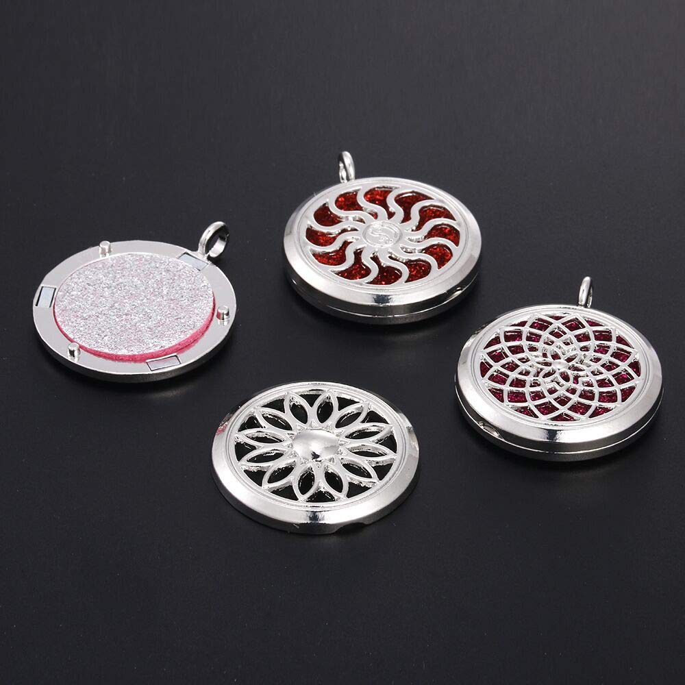 Vie jeune 10pcs Mixed Tree of Life Butterfly Aroma Diffuser Charms Stainless Steel Tone Perfume Essential Oil Diffuser Necklace Pendant Locket Jewelry (Style 7)