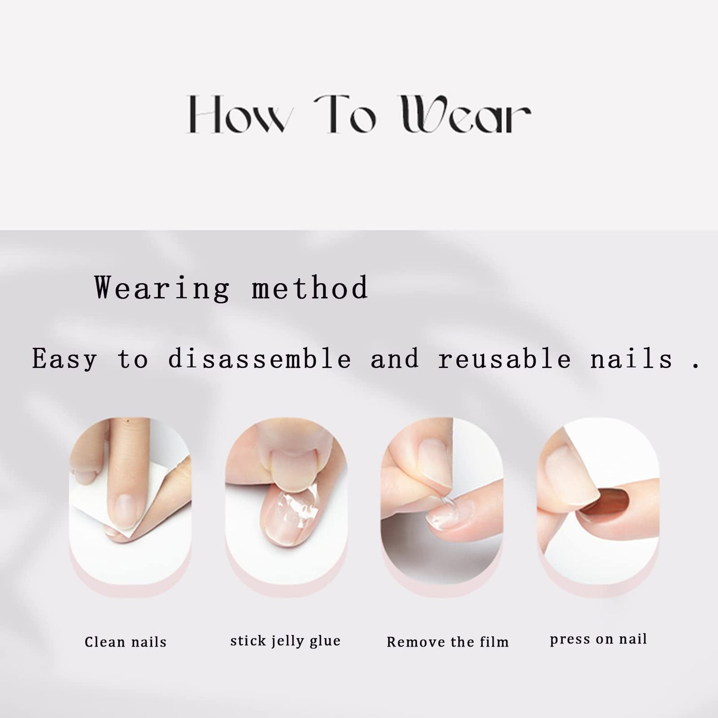Press on Nails Short Coffin, French Tip Fake Nails with Glitter Sequins Design Nude Full Cover Stick on Nails Glossy False Nails with Glue for Women 24pcs