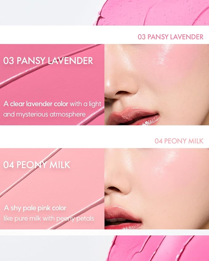 VIDIVICI Millennial Glow Cream Blush 03 Pansy Lavender - Creamy Face Cheek Blusher for Smooth & Silky Skin - Soft Satin Finish with Natural Color - For Fair to Light Skin Tone, 0.21 oz.