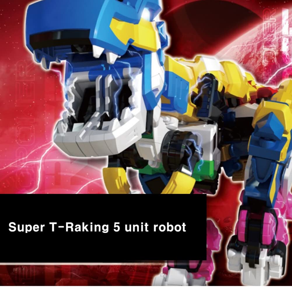 It likes Miniforce Super Dino Power 2 Super T-Raking- 5 Robots Transform into one Dinosaur Robot 19.2 * 9.6 * 13.5in