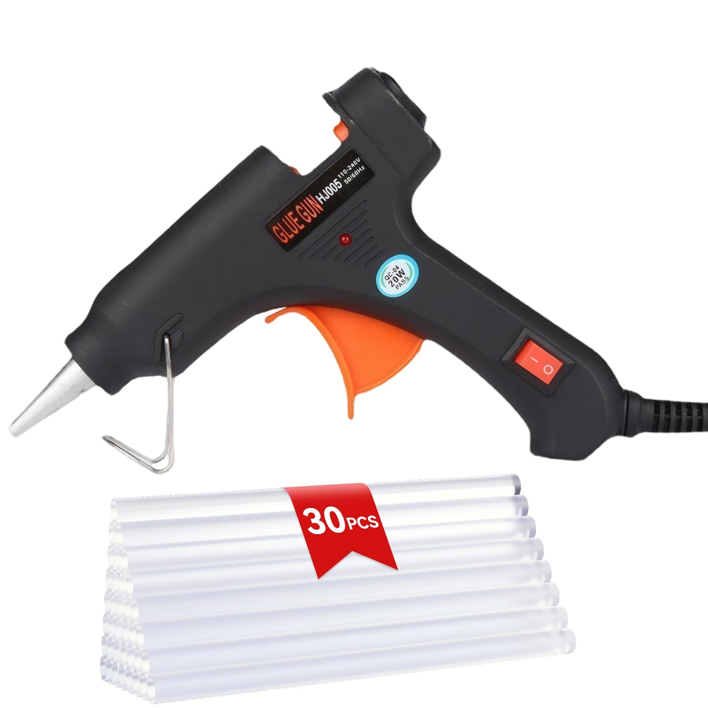 Mini Hot Glue Gun Kit, 20W High Temperature Melting Tool for DIY Projects, Home Repairs, School Crafts with Fast Preheating