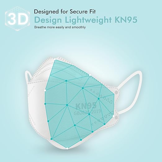 LEMENT KN95 Face Masks 50 Pack,Breathable Comfortable Disposable KN95 Mask For Adults