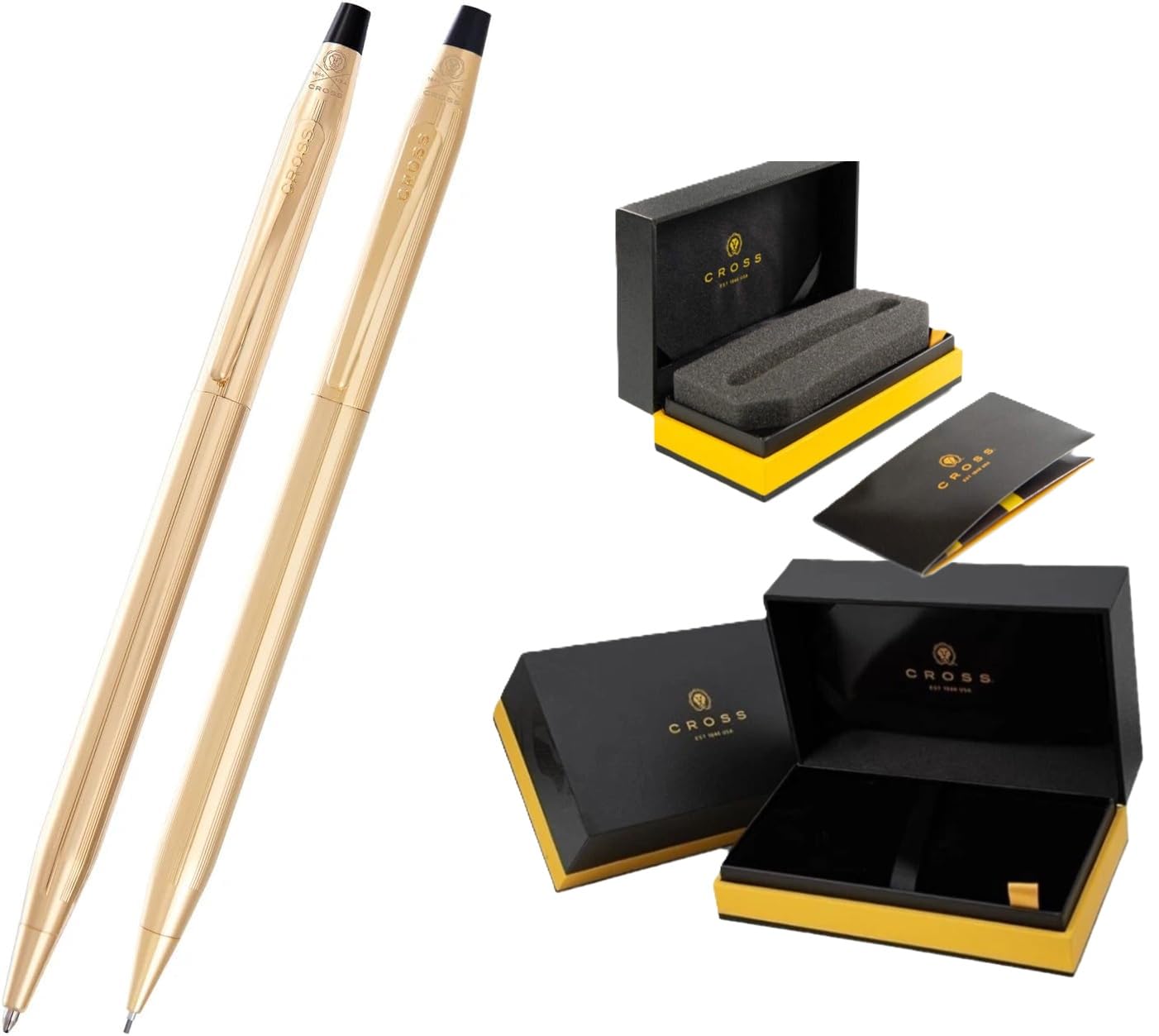 Cross Classic Century 23KT Gold Plated Ballpoint Pen & 0.7MM Mechanical Pencil Set.