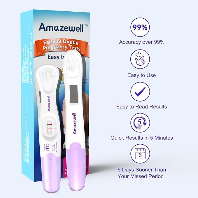 Early Pregnancy Test Kit, Early & Digital Pregnancy Test at Home, Pregnancy Tests with Cup, Fast Results, Over 99% Accuracy, 10 Tests(2 Digital+8 Early+1 Urine Cup)