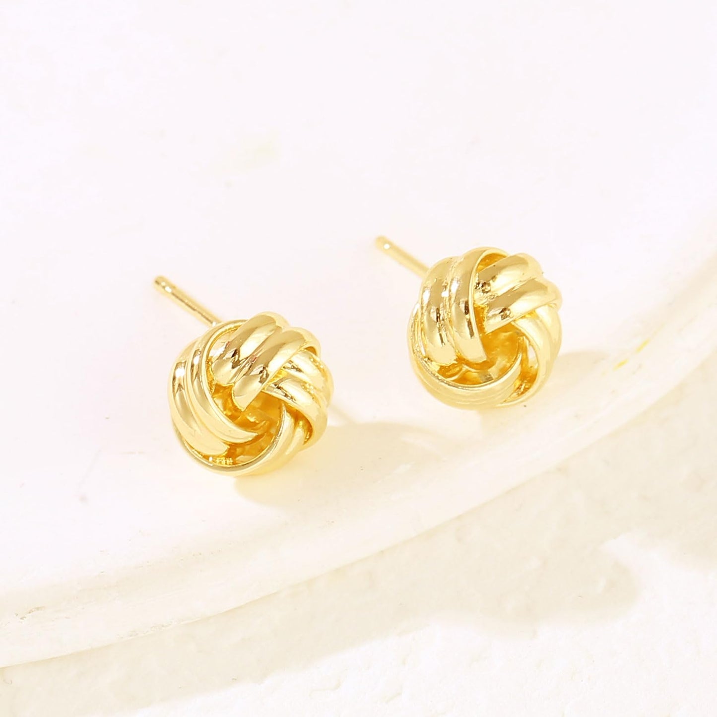 14K Gold Earrings Studs for Womens Small Gold Knot Earring Twisted Love Knot Earrings Golden Jewelry