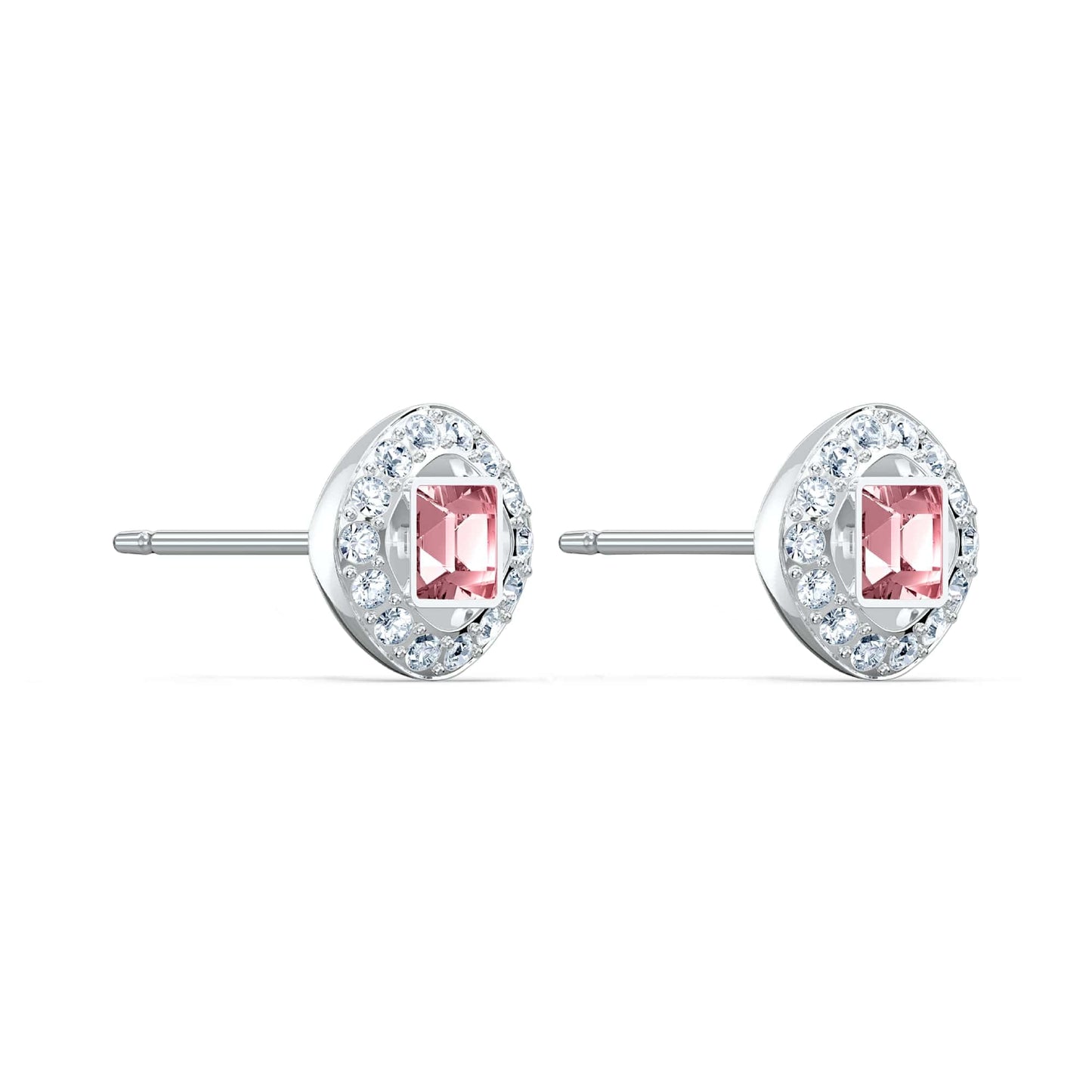 Swarovski Una Angelic Stud Earrings, with Pink and Clear Crystals and Rhodium Plated Setting, an Amazon Exclusive