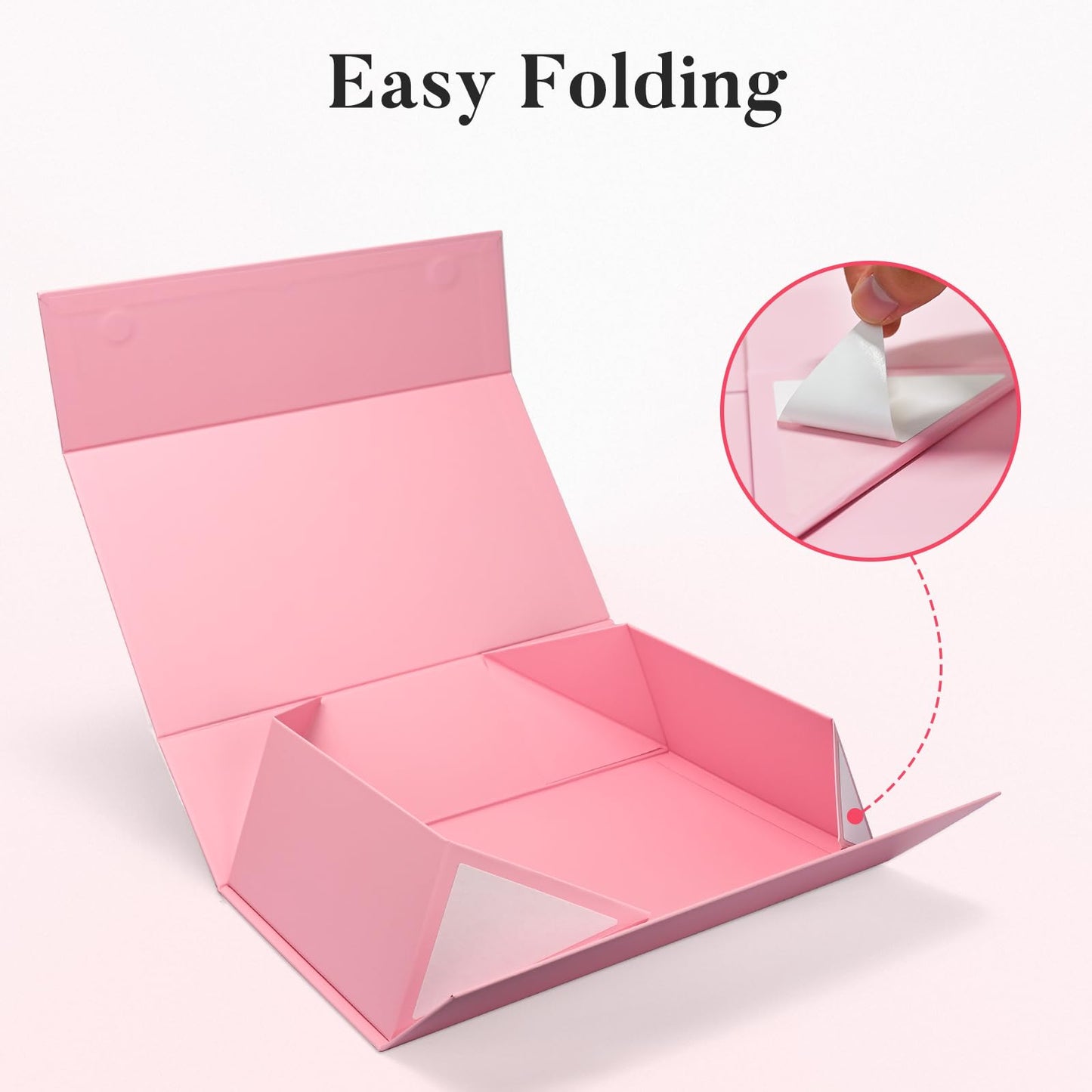 LIFELUM Pink Gift Box 13.85'' x 8.35'' x 4.45'' Gift for Mother's Gifts Large Gifts Boxes for Presents Birthday Magnetic Box for Gifts with Luxury Filler,Card, Ribbon,Sticker 1 Pack