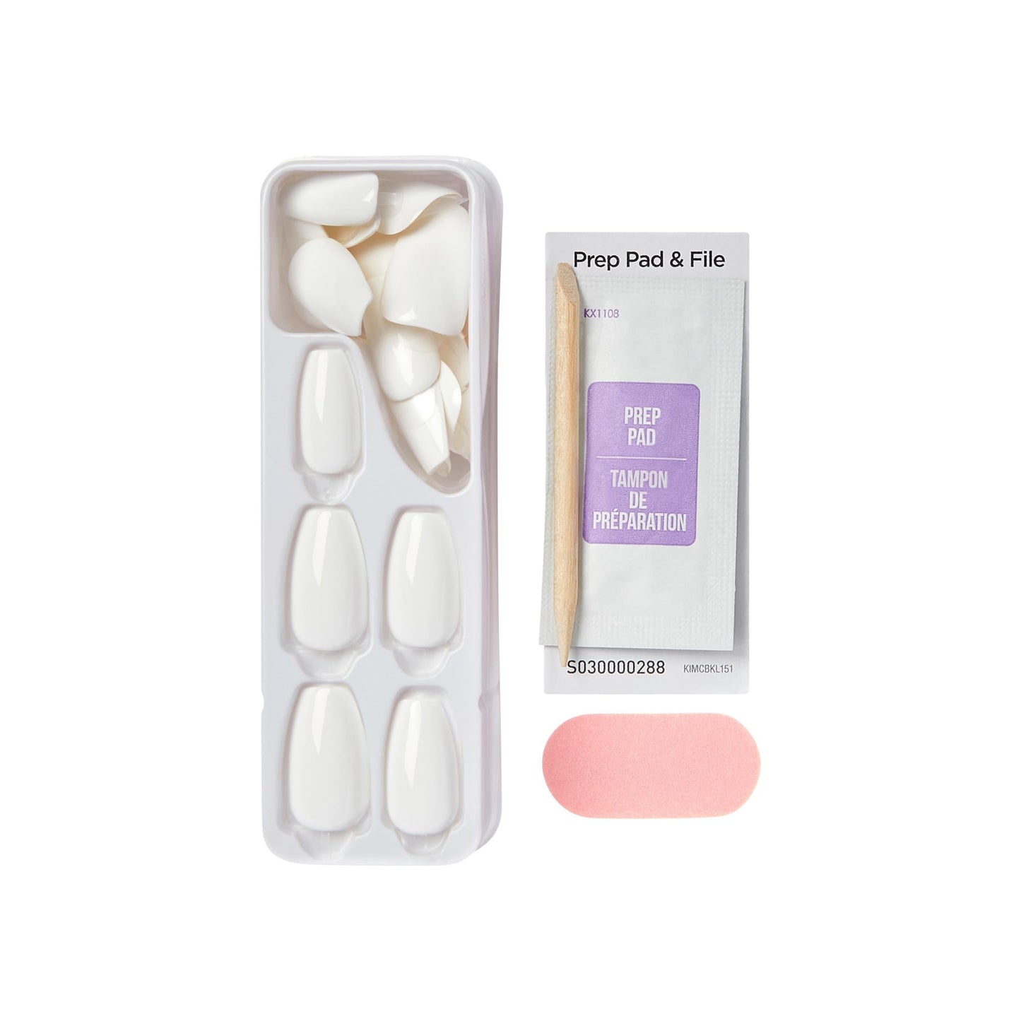 Kiss Impress Color Press-On Nails Polish-Free Manicure Set, ‘Frosting’, 30 Chip-Proof, Smudge-Proof Fake Nails