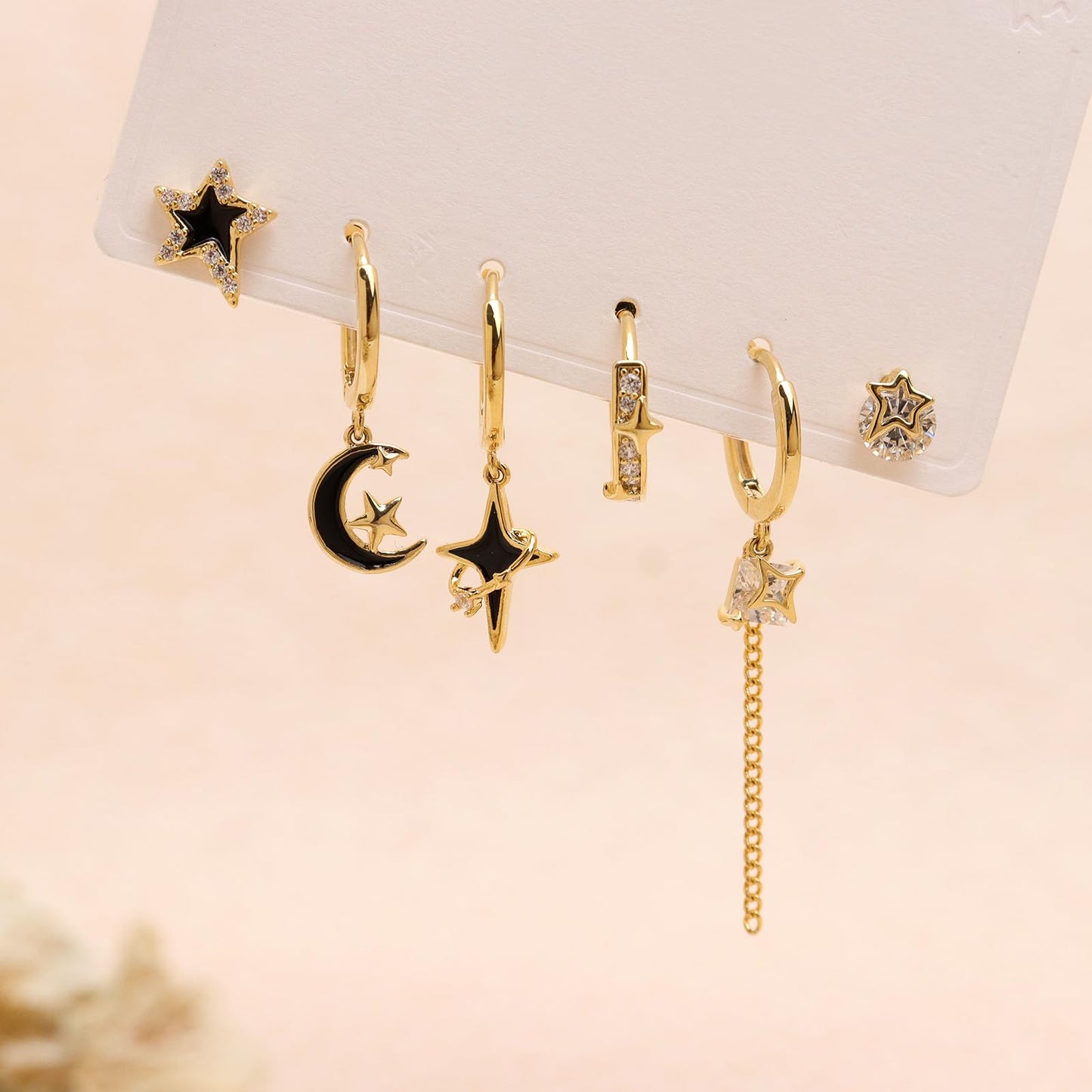 Frigotine 3PCS Sliver Pearl Hoop Stud Earrings Stack Set for Women, Dainty Rhinestone Teardrop Chain Dolphin Shell Multiple Piercing Cartilage Summer Beaches Jewelry Gift