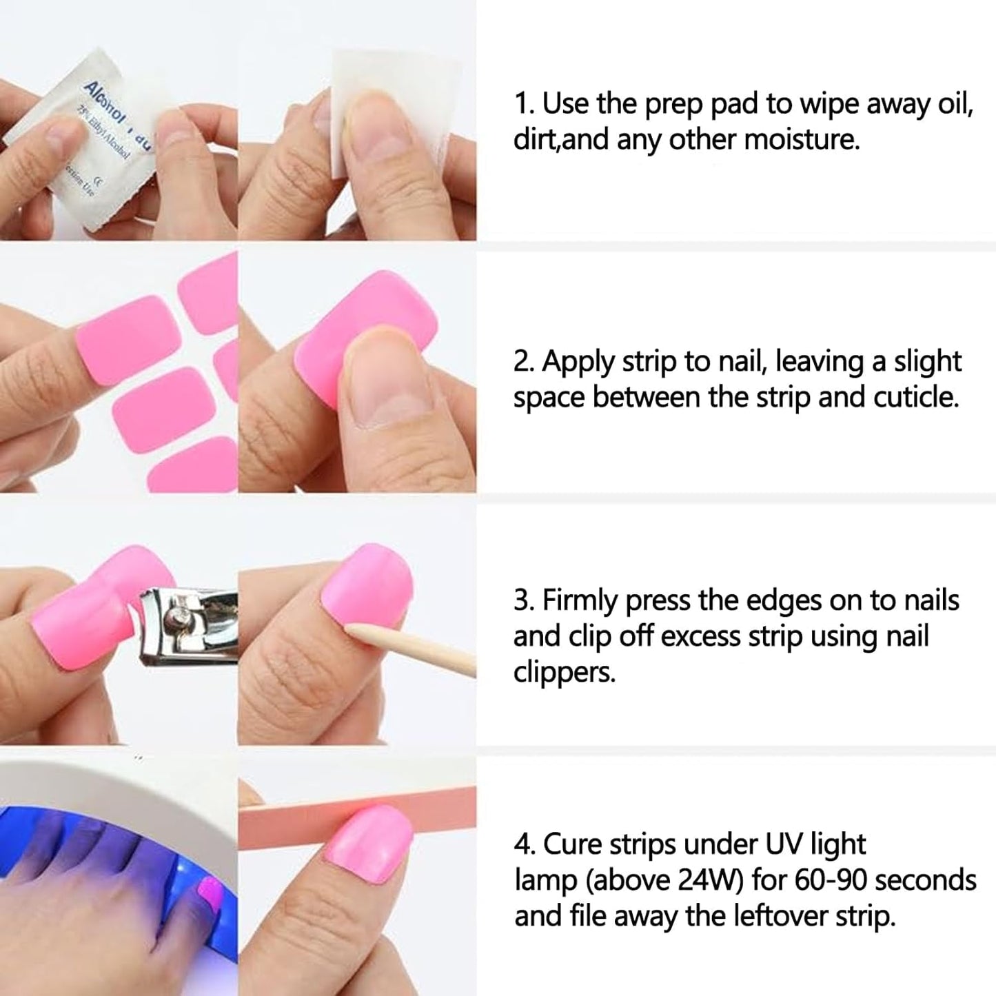 Magrace Nail Polish Strips 20 Pcs Salon Quality Gel Nail Stickers Works with Any UV/LED Lamps Long Lasting Wraps