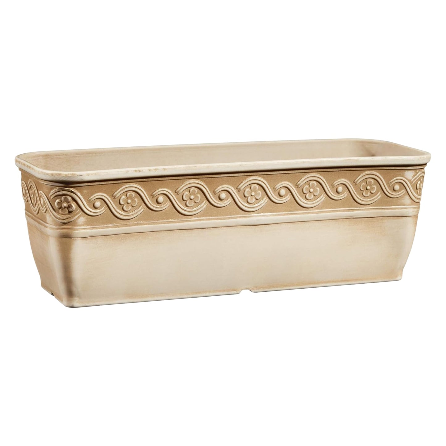 Classic Home and Garden Corinthian Trough Planter 10" Desert Tan