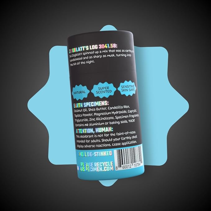 SPECIMEN - Men's Cosmic Commander Premium Deodorant Bundle | Pack of 3 Sticks | Natural Formula, Strong Scent, Sensitive Skin Friendly, Eco-Friendly Paper Packaging | Small Batch, Handmade