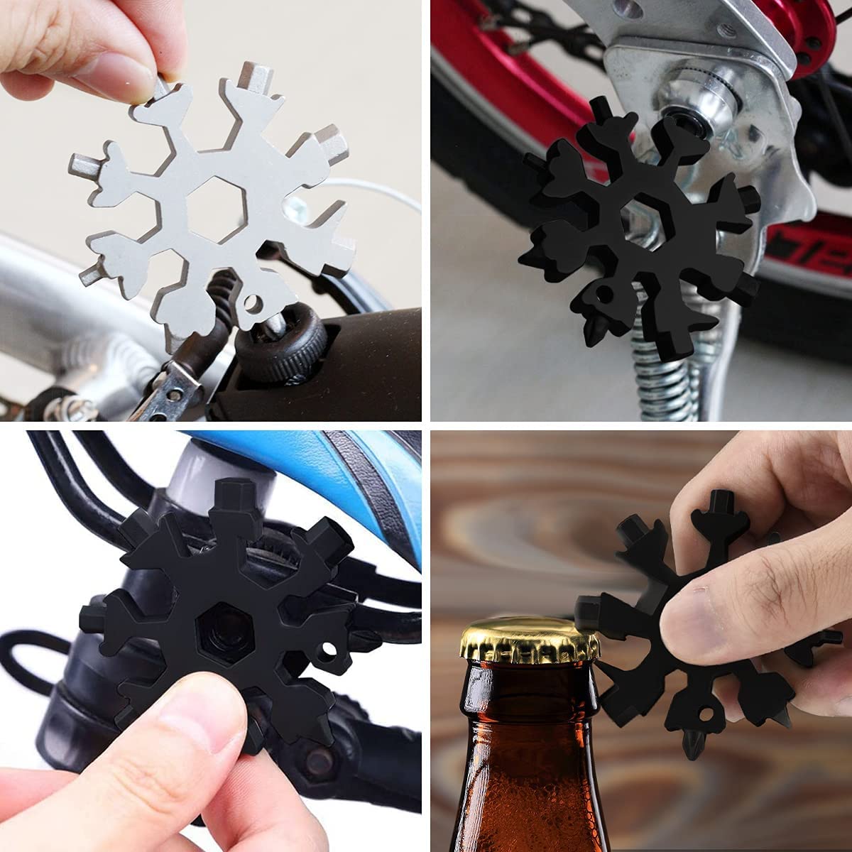 Gifts for Men 18-in-1 Snowflake Multitool, Anniversary Birthday Gift for Men Dad Him Husband Grandpa, Father Day Gift for Dad Who Have Everything, Cool Gadgets Tools