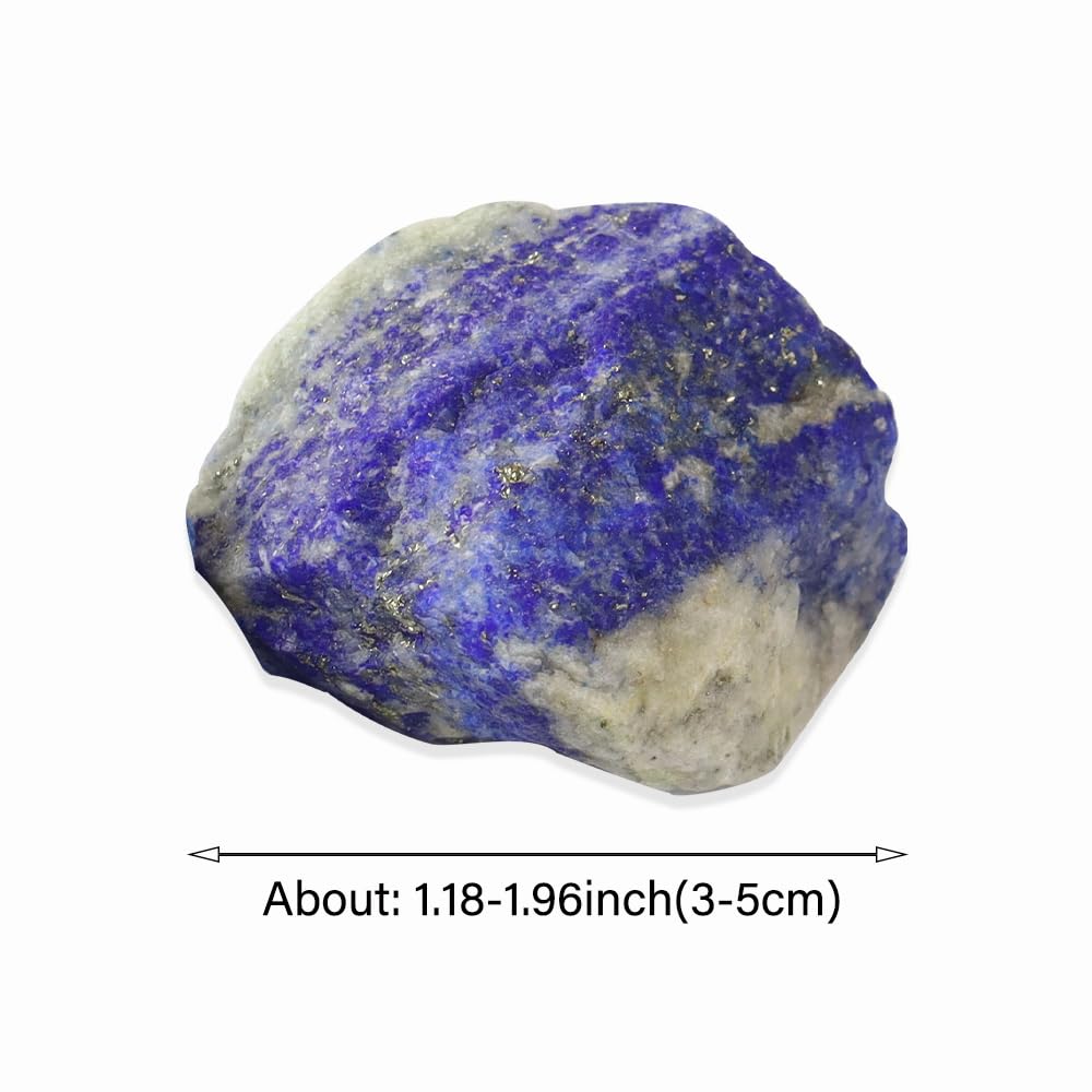 2PCS Natural Raw Stone Healing Crystals Bulk, Gemstones for Reiki, Meditation, Home Decor, Garden Fountain Rocks (Lapis Lazuli)