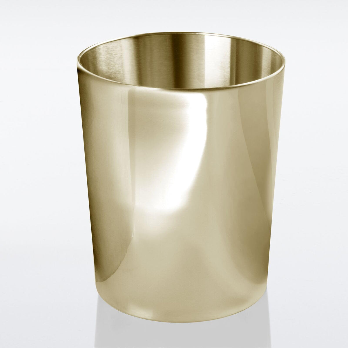 Round Metal Small 1.7 Gallon Recycle Trash Can Wastebasket